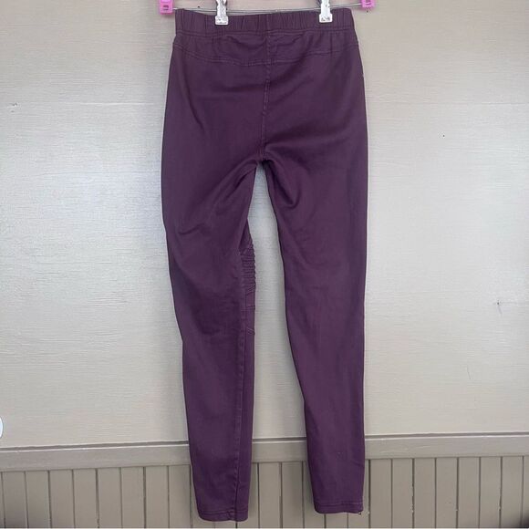 Beulah Moto Leggings Zippered Ankle Wine NWT - Picture 8 of 8